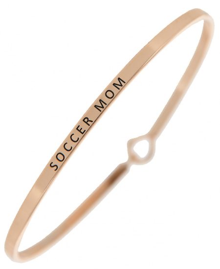 "Soccer Mom" Rose Gold Brass Bracelet